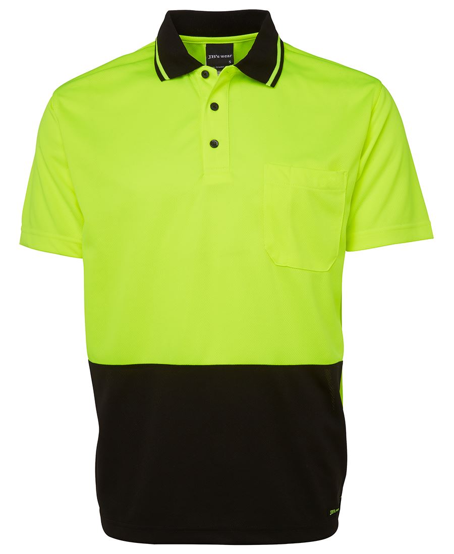 Adults Hi Vis Non Cuff Traditional Polo 6HVNC