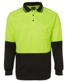 JB's Wear Hi Vis L/S Trad Polo 6HVPL
