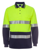 JB's Wear Hi Vis L/S (D+N) Traditional Polo 6HVSL