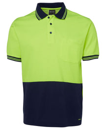 JB's Wear Hi Vis S/S Cotton Back Polo 6HPS