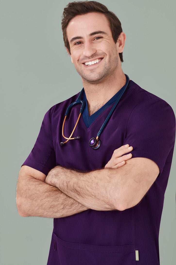Biz Care Mens Riley V-Neck Scrub Top CST043MS