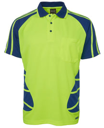 JB's Wear Hi Vis S/S Spider Polo 6HSP